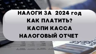 Налоги за 2024 год. Kaspi касса. Налоговый отчет.