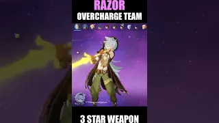 F2P Razor OverCharge Team 3-Star Weapon 🔥 Genshin Impact Spiral Abyss #genshinimpact #spiralabyss