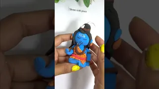 How to make Shiv ji with Clay😱#mahashivratri #diy #viral #short #youtubeshorts #shreecraftplace