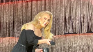 Adele - Invites couple to sit near stage; One and Only (night 2, BST Hyde Park)