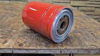 Few people know the secret of the old car oil filter. A brilliant idea with your own hands