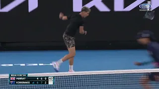Andy Murray ridiculous point against Kokkinakis in Australian open