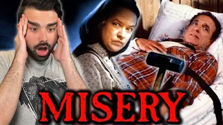 MISERY (1990) MOVIE REACTION FIRST TIME WATCHING! KATHY BATES IS AMAZING!