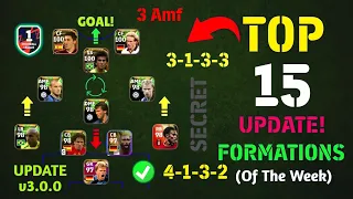 Top 15 New Formations Update With Playstyle Guide In eFootball 2024 Mobile | 424 Formation Update? 🤔