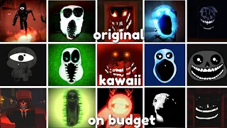 ALL Original vs NEW Kawaii vs Budget Concepts JUMPSCARES in Roblox Doors