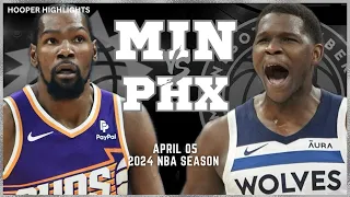 Minnesota Timberwolves vs Phoenix Suns Full Game Highlights | Apr 5 | 2024 NBA Season