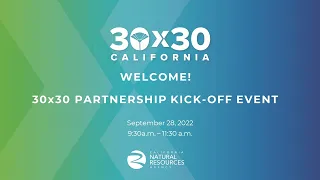 30x30 Partnership Kick-Off Event Plenary