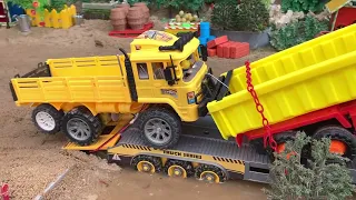 Diy Truck Plastic RC | Construction Vehicles Rescue Car And Transporting Dump Truck | Funy Story Car