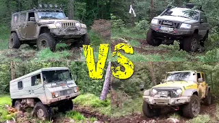 Pinzgauer vs Jeep Wrangler vs Jeep Grand Cherokee