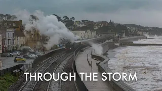 46100 Royal Scot takes on Storm Babet at Dawlish with the final English Riviera Express - 2023