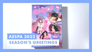 Unboxing ☆ 2022 aespa 에스파 Season's Greetings ☆ Aladin Pre-Order Benefit Holo Photocard Set