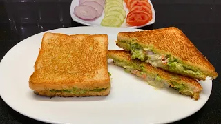 10 நிமிடத்தில் சுடசுட வெஜ் சாண்ட்விச்  ரெடி 😋👌/veg sandwich /How to make veg sandwich/Bread toast