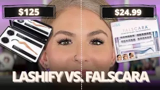 Lashify vs. Falscara!!  At Home DIY Lash Extensions BATTLE OF THE BRANDS!!