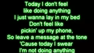 Lazy song -Bruno mars lyrics