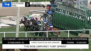 Gulfstream Park Carrera 9 (The Bob Umphrey Turf Sprint) - 4 de Julio 2021