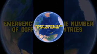 Emergency Telephone Number of different countries ||#shorts