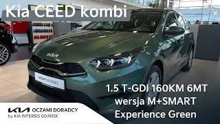 Nowa Kia CEED kombi [1.5 T-GDI 160KM 6MT] wersja M z pakietem SMART w kolorze Experience Green | 4K
