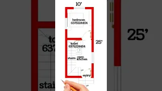 1BHK | 10' X 25' HOUSE PLAN|#250sqft #10x25 🏗 CALL OR WHAT'S APP ON 👉 +91-6375224454📐 #PLANNING🏘️