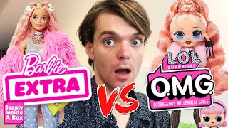 Barbie Extra VS LOL Surprise OMG! Doll Comparison & Review!