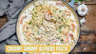 How To Make Creamy Shrimp Alfredo Pasta Easy