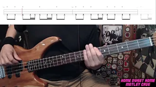 Home Sweet Home by Motley Crue - Bass Cover with Tabs Play-Along