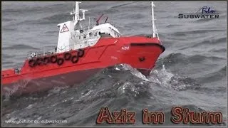 rc Offshore Ship AZIZ | fighting big waves! 🌊🚤🎬