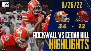 Cedar Hill vs Rockwall - 2022 Week 1 Football Highlights