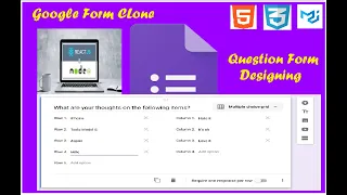 Google-Form-Clone | Question Form | Complete designing | part-1