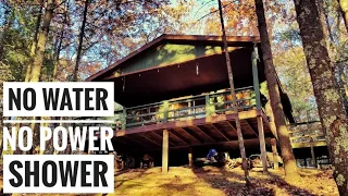 Off Grid Cabin:  Our Shower Setup - How it works!