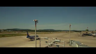 Zurich Airport on a busy day