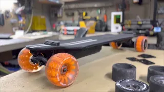 Cloud wheel install on the team gee h20 electric longboard
