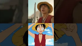 One Piece live-action vs anime #onepiece #netflix #onepieceliveaction #anime #manga #shorts