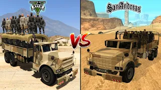 GTA 5 BARRACKS VS GTA SAN ANDREAS BARRACKS - WHICH IS BEST?