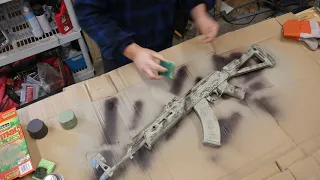 AK47 DIY Camo Paint Using a Sponge