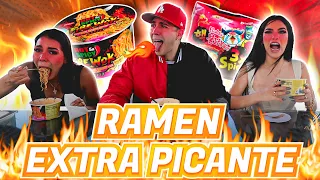 COMIENDO EL RAMEN MÁS PICANTE DEL MUNDO 🥵 Jukilop | Juan de Dios Pantoja