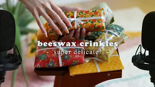 ASMR Relaxing Beeswax for Instant Sleep! Crinkles, Unwrapping Mystery Items [4K] (no talking)