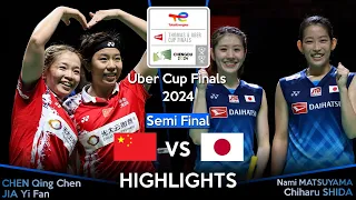 CHEN Qing Chen /JIA Yi Fan vs Nami MATSUYAMA /Chiharu SHIDA | Badminton Uber Cup Semi Finals 2024