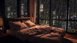 Cozy Bedroom 😴 Rain Outside the Window Helps You Sleep Deeply and Relax | Rain Sound for Sleep