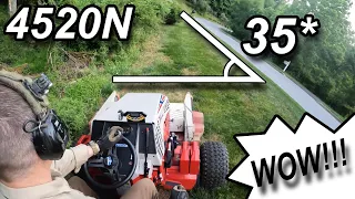 Fuel Injected Ventrac 4520N!  Cutting STEEP Banks.  First Impressions