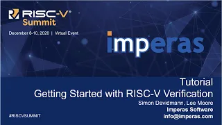 Tutorial Getting Started with RISC V Verification