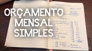 Como fazer um ORÇAMENTO MENSAL SIMPLES | VEDA #4 | Joice Milacci