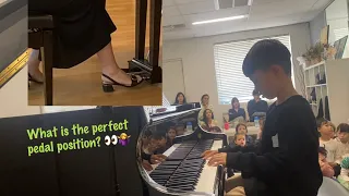 TEACHING CUTE BEGINNERS THE PERFECT PEDAL POSITION! (Ft. Andy Li) 🎹🦵🏻🦶🏻📝