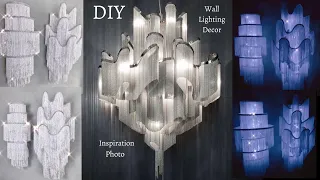 DIY Elegant￼ Wall Sconces￼ Lighting Decor | Using Fringe Fabric | Glam Home Decor | LED | 2021