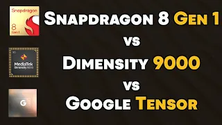 Snapdragon 8 Gen 1 vs Dimensity 9000 vs Google Tensor