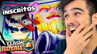 REAGINDO AOS DESENHOS DE CLASH ROYALE DOS INSCRITOS!!