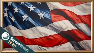 Framed TV Art - American Flag: Stars, Stripes, Serenity | American TV Art | Patriotic TV Screensaver