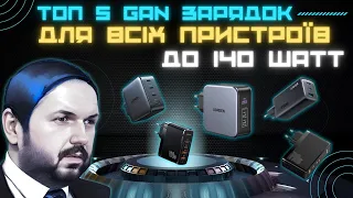 ТОП 5 КРУТИХ ШВИДКИХ ЗАРЯДОК GAN ДО 140W ДЛЯ СМАРТФОНІВ, ПЛАНШЕТІВ, НОУТБУКІВ І ІНШИХ ПРИСТРІЙ.