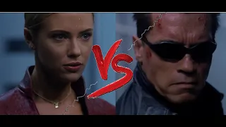 Scarlett Johansson VS Arnold Schwarzenegger in "Terminator 3: Rise of the Machines"