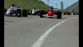 Onboard F1 Ferrari F2004 ( Michael Schumacher ) vs F1 2018 Racing Cars at Highlands