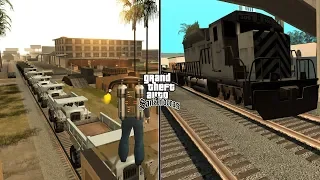 Can 100 Dumpers Stop The Train in GTA San Andreas? (Experiment)